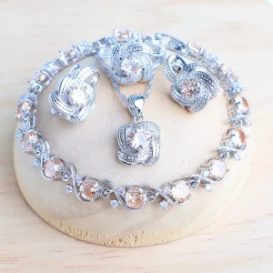 Blue Zirconia 925 Silver Set