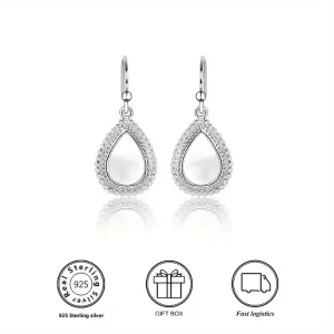 925 Silver Opal Teardrop Earrings